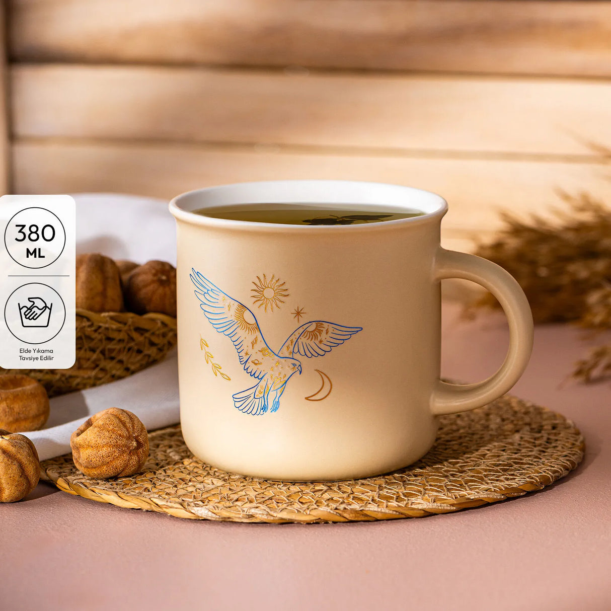Emsan Bird Mug, Beige