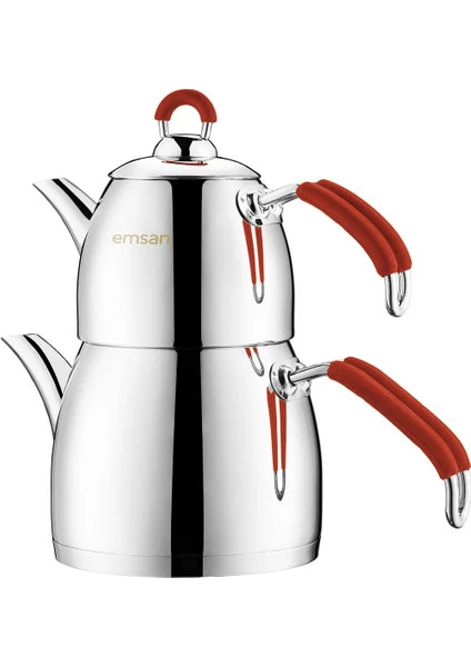 Emsan Mina Mini Teapot Set – Red