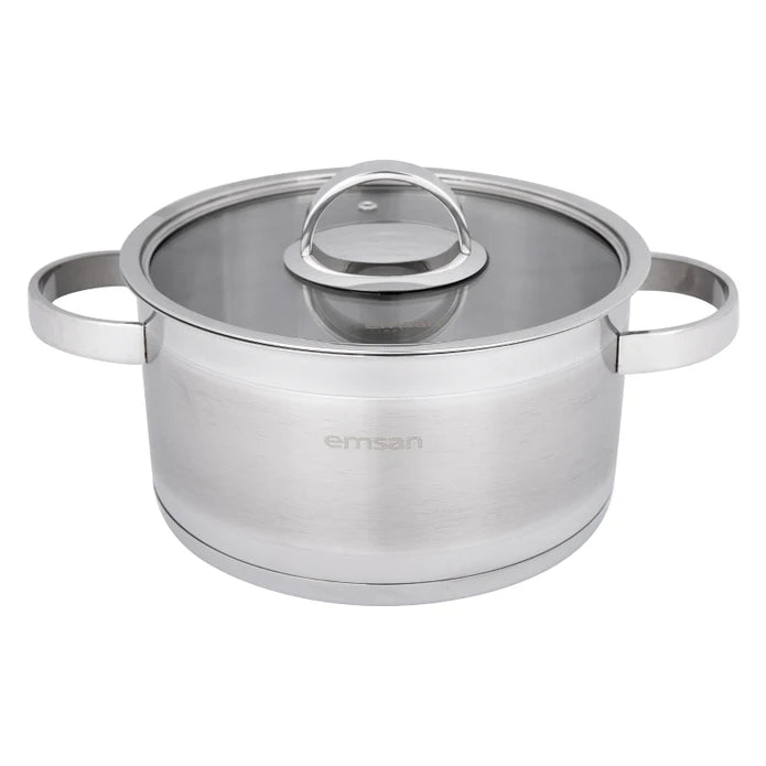 Emsan Karya 8-Piece Induction-Based Stainless Steel Cookware Set