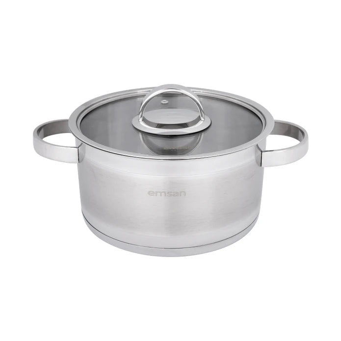 Emsan Karya 8-Piece Induction-Based Stainless Steel Cookware Set