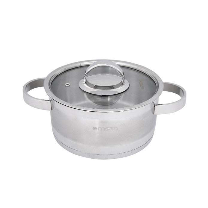 Emsan Karya 8-Piece Induction-Based Stainless Steel Cookware Set
