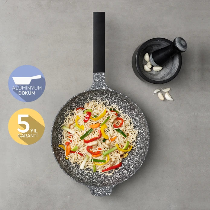 Emsan Perge Cast 30 cm Wok Pan
