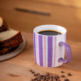 Emsan Striped New Bone Mug 350 ml Purple