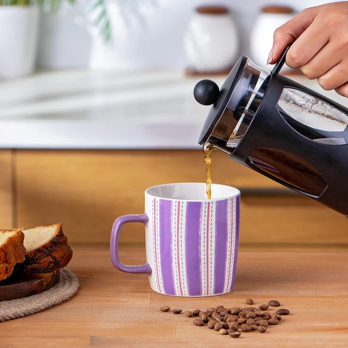 Emsan Striped New Bone Mug 350 ml Purple