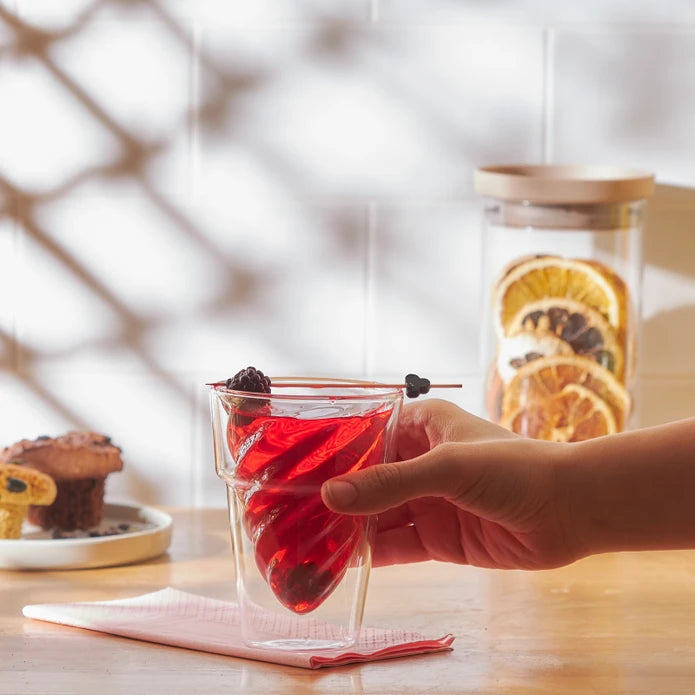 Emsan Globe Double-Walled Cone-Shaped Glass Cup