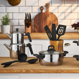 Emsan Wedding 16-Piece Stainless Steel Cookware and Teapot Set