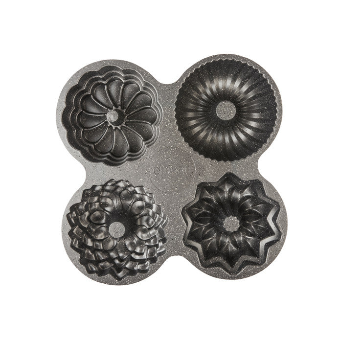 Emsan Griss One Four Cast Cake Mold – Gold – 4 Pieces