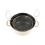 Emsan Nostalji Enamel Cream Frying Pot