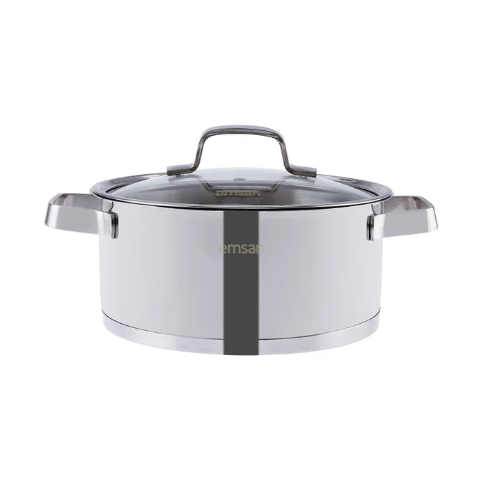 Emsan Capella 8-Piece Stainless Steel Cookware Set