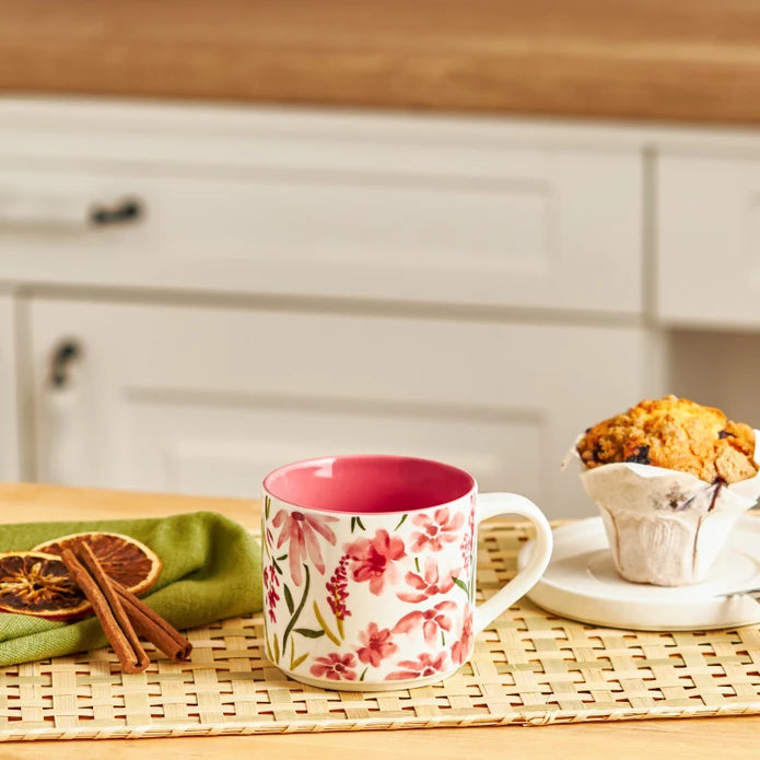 Emsan Peony New Bone Mug 406 ml Coral