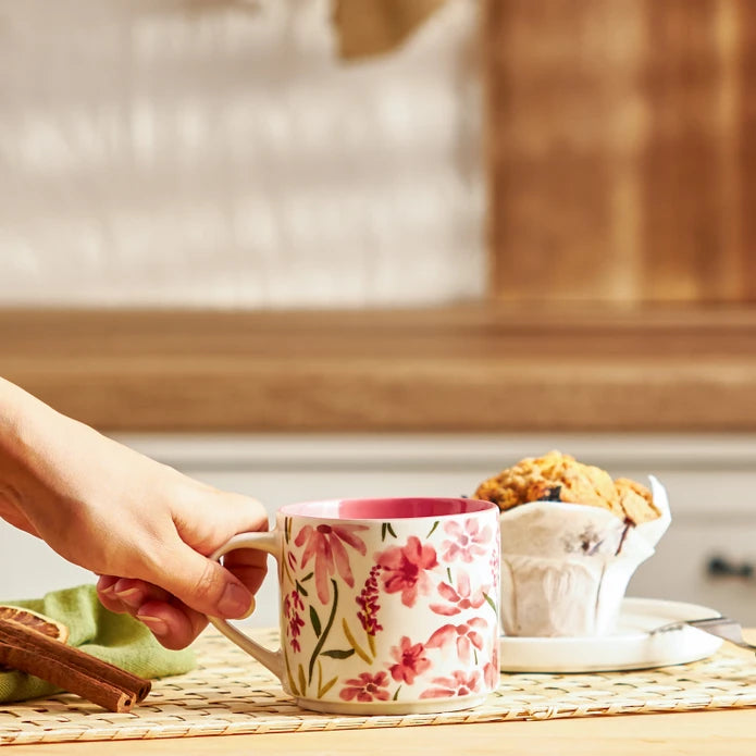 Emsan Peony New Bone Mug 406 ml Coral