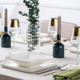 Istanbul Porselen Nadide 18 Piece 6 Person Square Dinner Set Gold