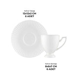 Istanbul Porcelain Mahir 6-Person Coffee Cup Set 90 ml