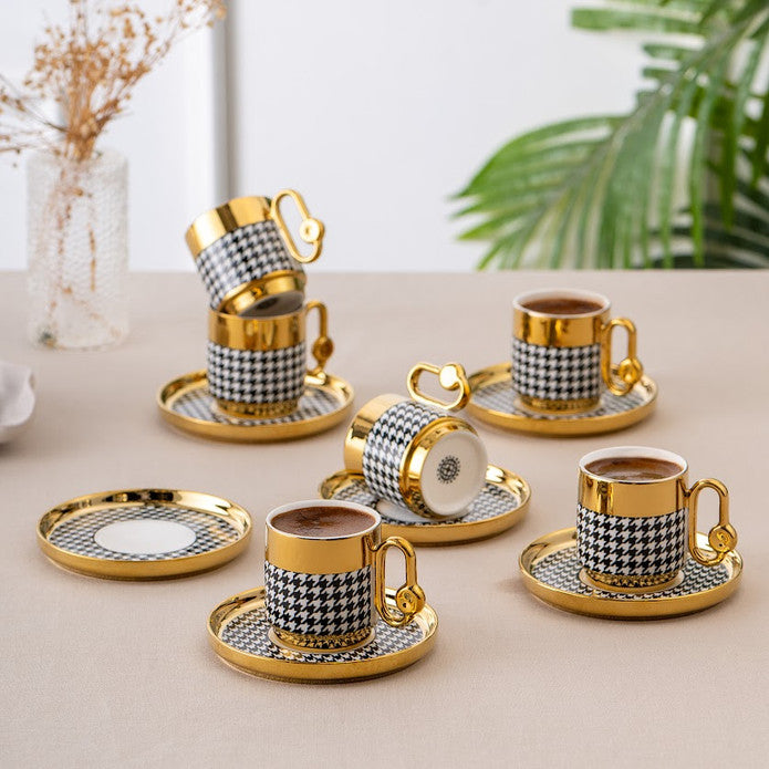 Istanbul Porcelain Hüma 6-Piece Coffee Cup Set 90 ml