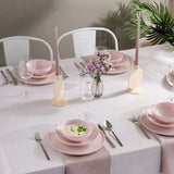 Istanbul Porcelain Sara 18-Piece 6-Person Dinner Set Pink