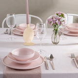 Istanbul Porcelain Sara 18-Piece 6-Person Dinner Set Pink