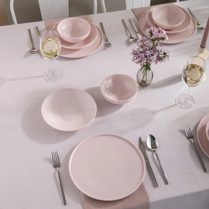 Istanbul Porcelain Sara 18-Piece 6-Person Dinner Set Pink