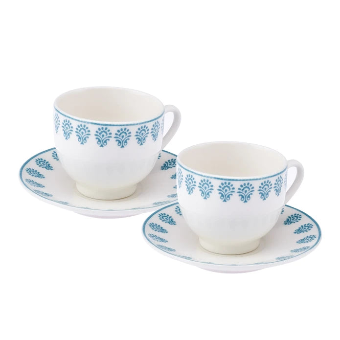 Emsan Sierra New Bone 2-Person Coffee Cup Set 90 ml Blue