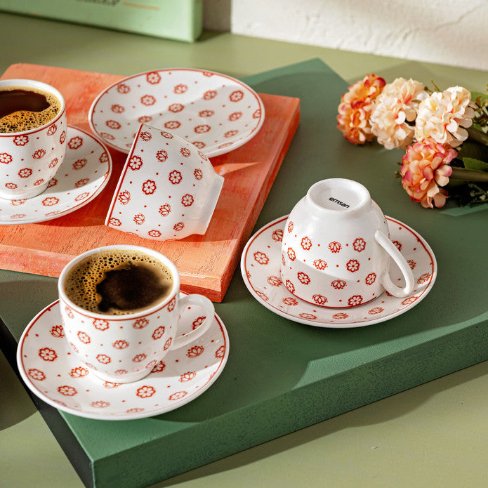 Emsan Nuit New Bone 6-Person Coffee Cup Set 90 ml