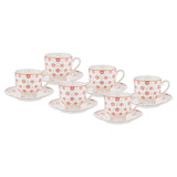 Emsan Nuit New Bone 6-Person Coffee Cup Set 90 ml