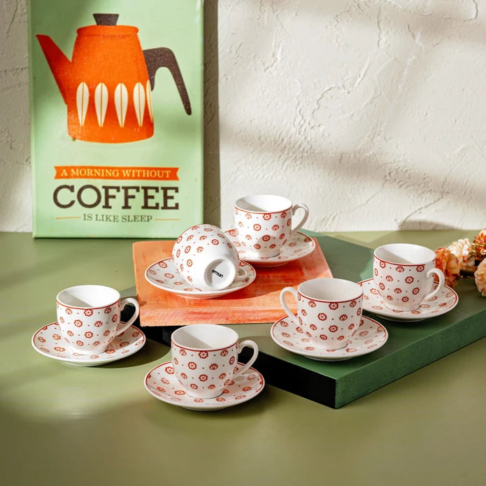 Emsan Nuit New Bone 6-Person Coffee Cup Set 90 ml