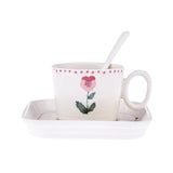 Emsan Viola 30-Piece Porcelain Breakfast Set for 6 People