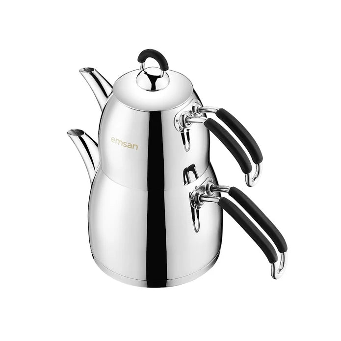 Emsan Mina Mini Teapot Set Black 0.60 – 1.25 Liters