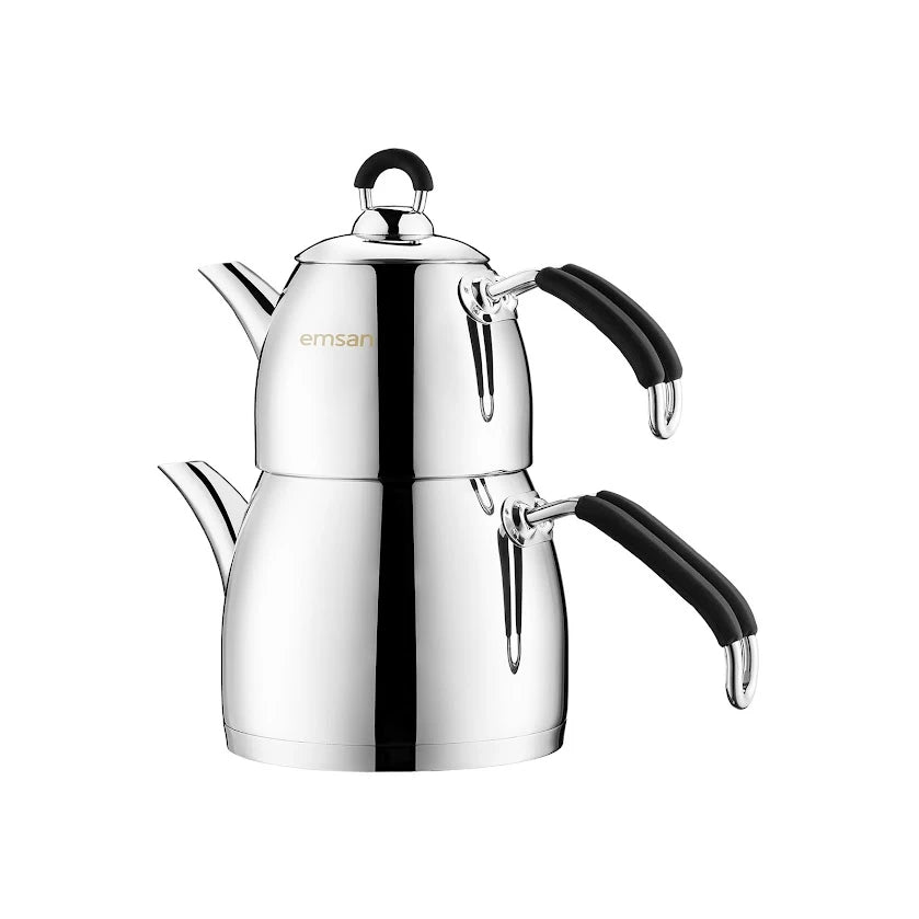 Emsan Mina Mini Teapot Set Black 0.60 – 1.25 Liters