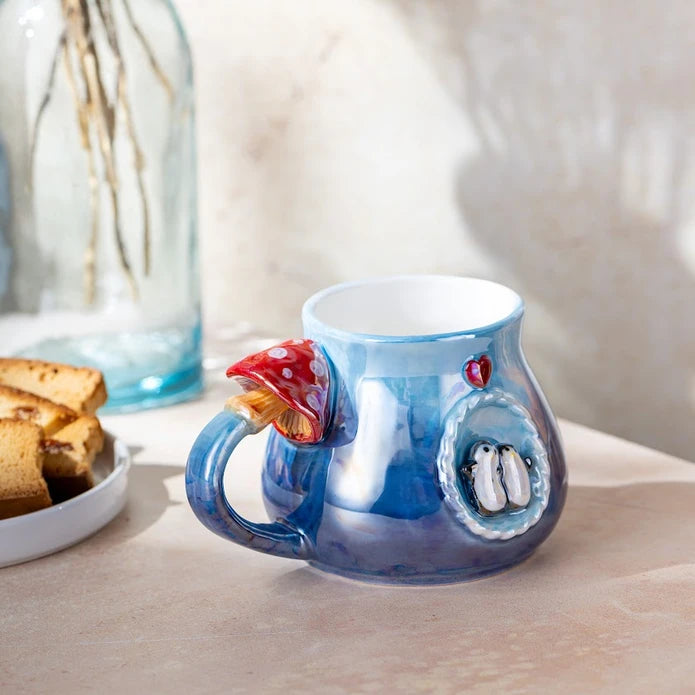 Istanbul Porcelain Penguin Mug 400 ML Navy Blue