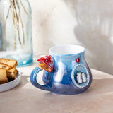 Istanbul Porcelain Penguin Mug 400 ML Navy Blue