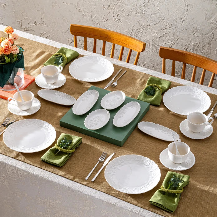 Emsan Rosy Porcelain 30-Piece Breakfast Set