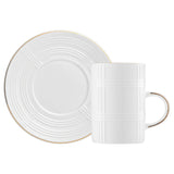 Emsan Ekose Pattern Double Coffee Cup 150 cc Gold