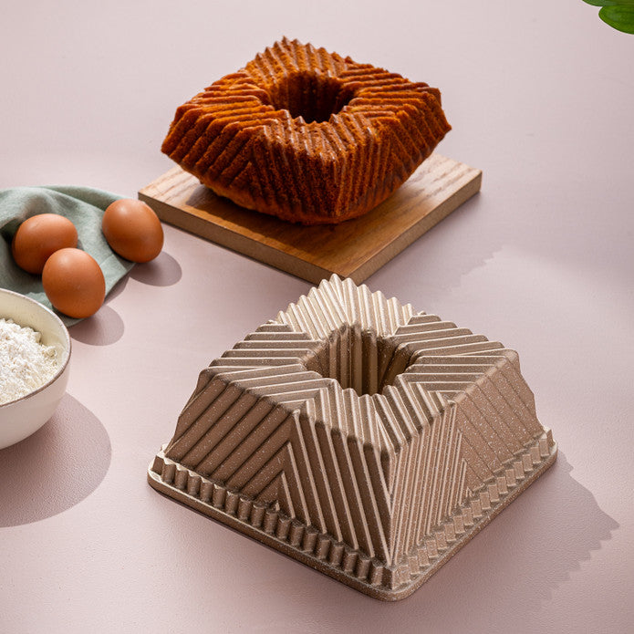 Emsan Square Cake Mold Light Gold