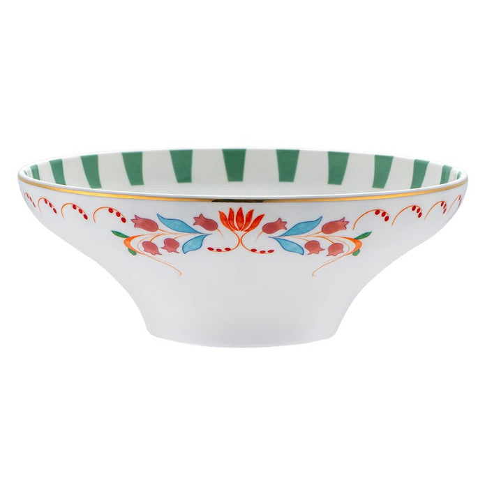 Istanbul Porcelain Nar Fine Bone Bowl Green 14 cm
