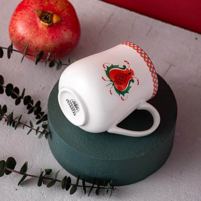 Istanbul Porcelain Nar New Bone Mug Green 250 ml
