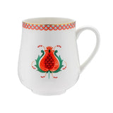 Istanbul Porcelain Nar New Bone Mug Green 250 ml