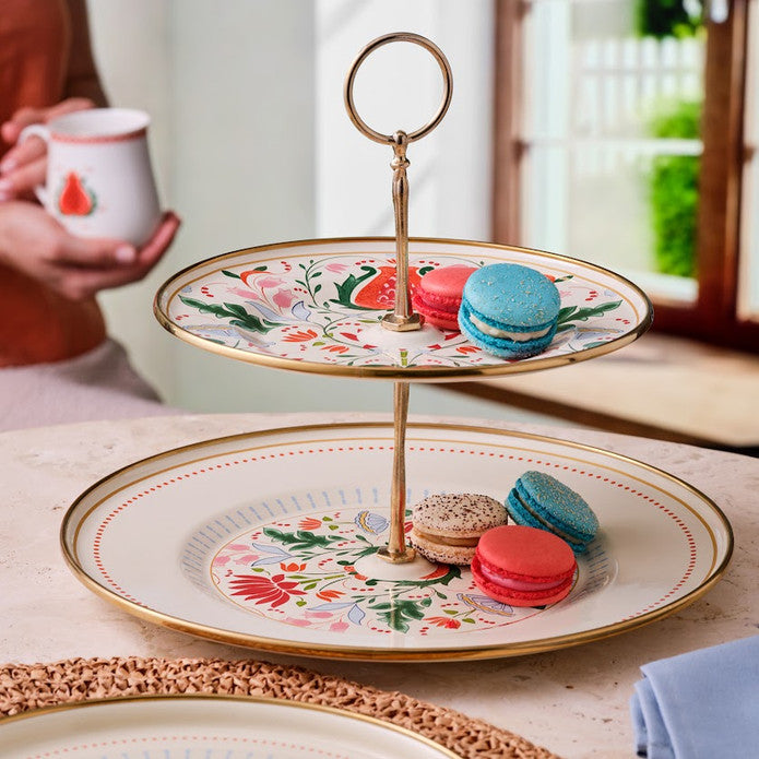 Emsan Nar Enamel Tiered Cookie Tray 21x29 cm