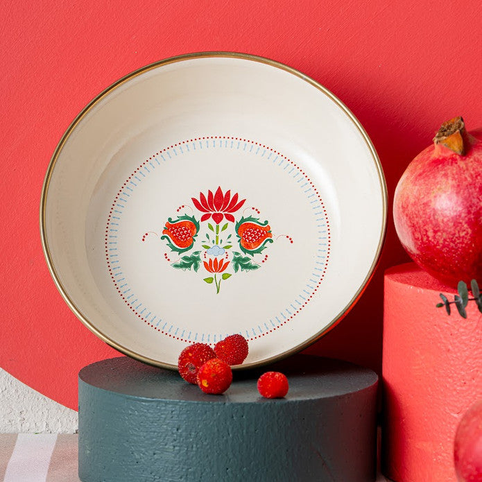 Emsan Nar Enamel Deep Plate 18 cm