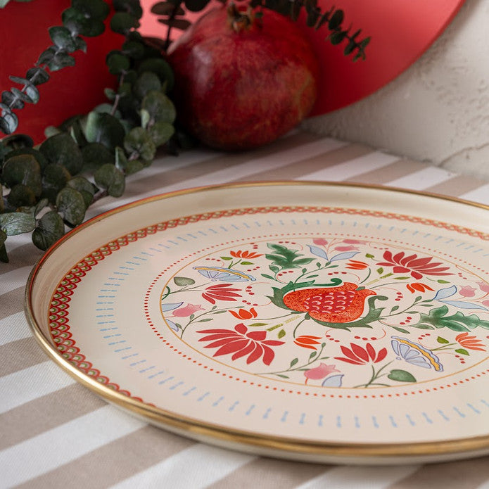 Emsan Nar Enamel Serving Plate 26 cm