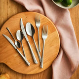 Emsan Accura 84-Piece 12-Person Fork, Spoon, and Knife Set