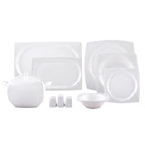 Emsan Fine Bone Meyra 61-Piece 12-Person Square Dinner Set