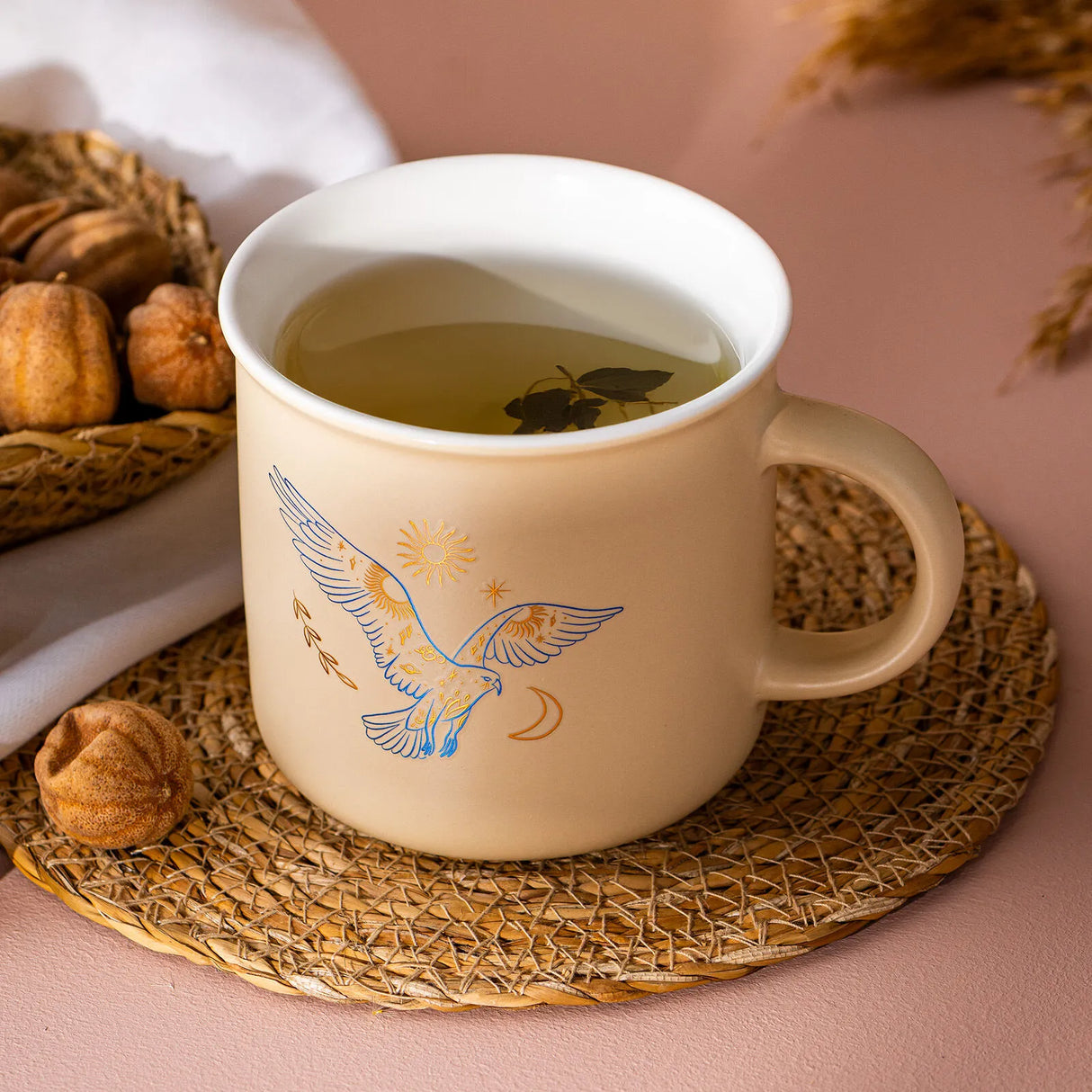 Emsan Bird Mug, Beige