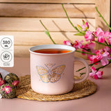Emsan Butterfly Mug, Pink Patterned