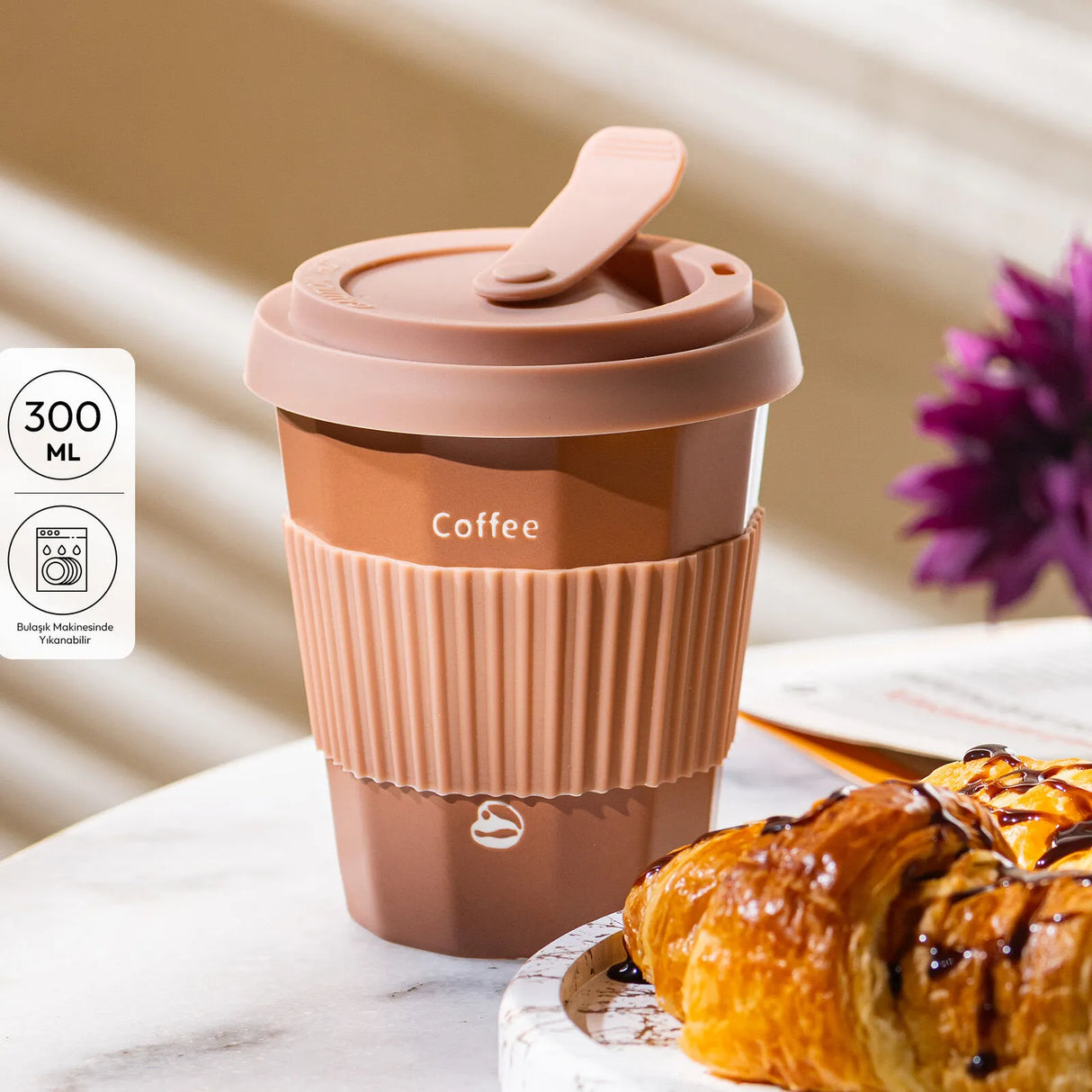 Emsan Coffee Mug, Light Brown