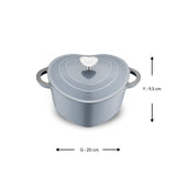 Emsan Heart Döküm Pot, Grey