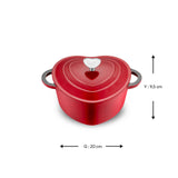 Emsan Heart Döküm Pot, Red