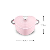 Emsan Heart Döküm Pot, Pink