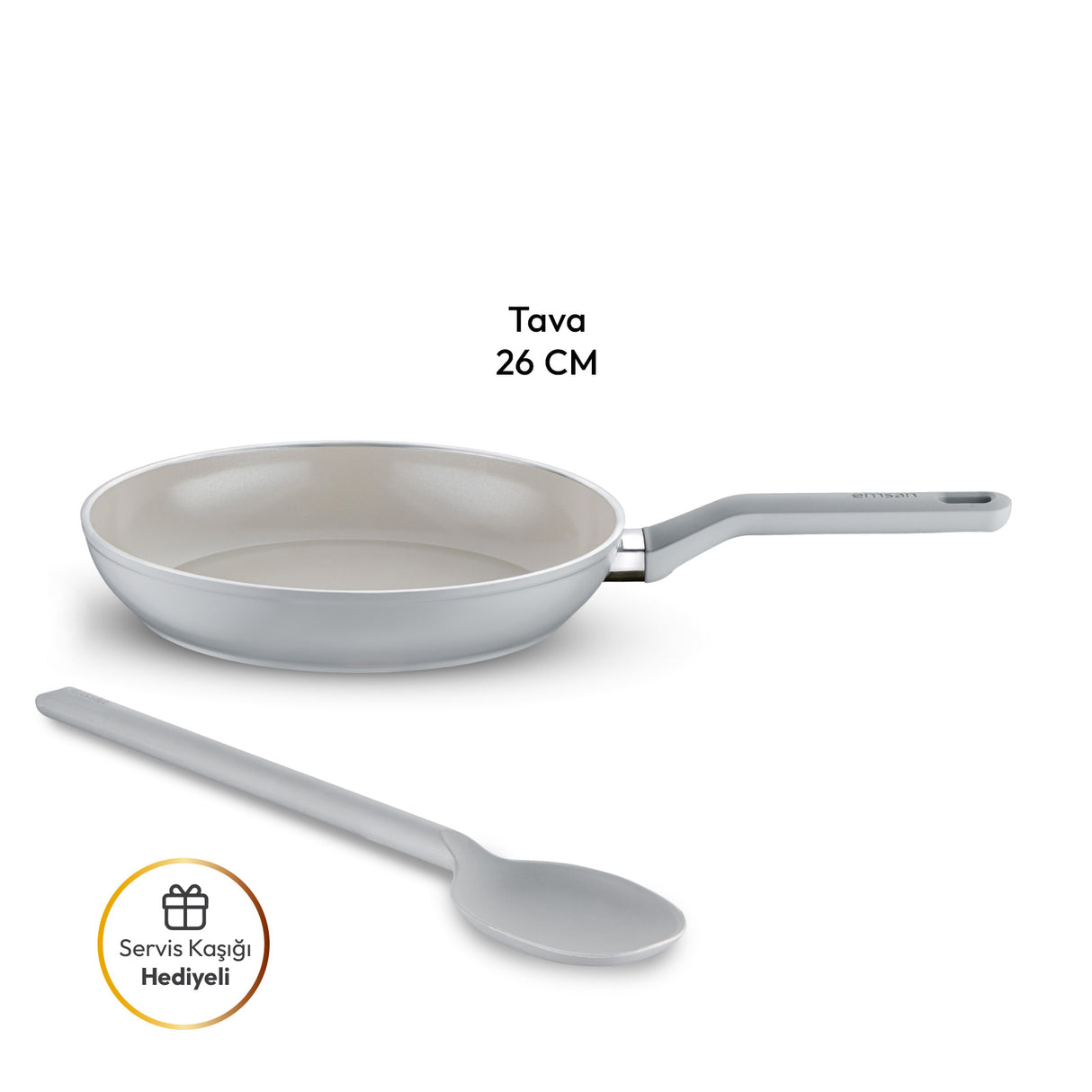 Emsan Swiss Rs 26 Cm Pan Grey, Grey