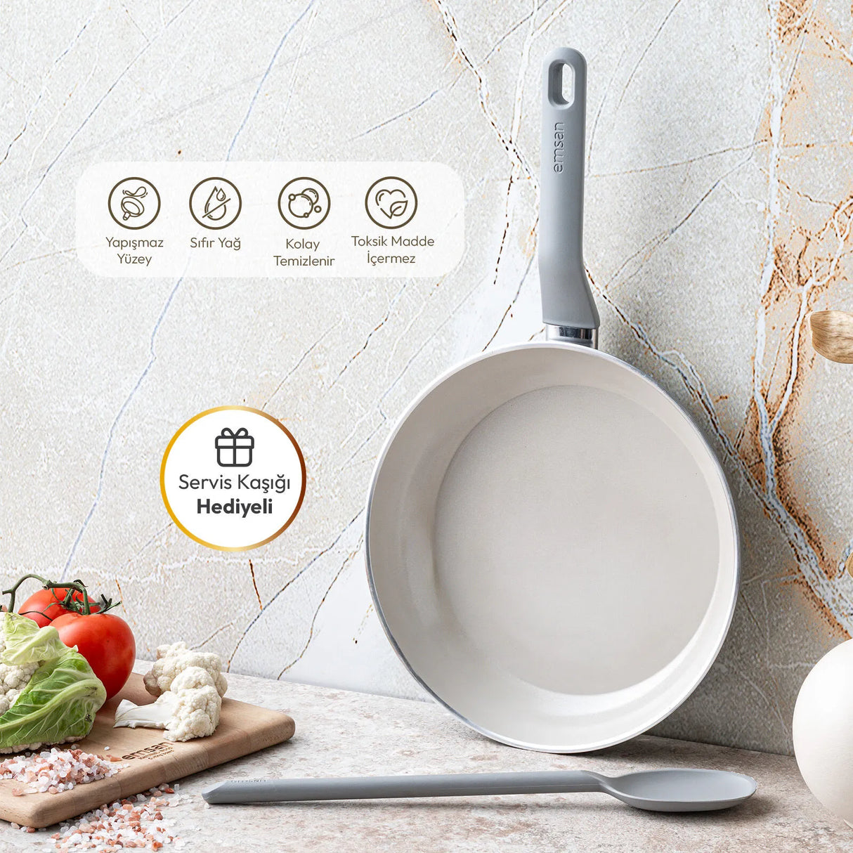 Emsan Swiss Rs 26 Cm Pan Grey, Grey