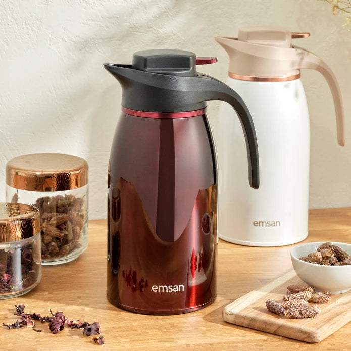 Emsan Gama Burgundy Thermos – 2 Liters